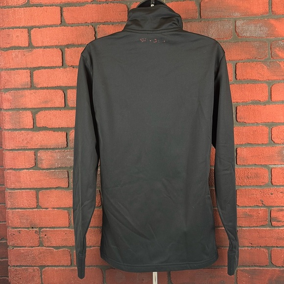 Spyder Women's Small Zip-Up Long Sleeve Activewear Top – Athletic, Cozy, Black - Picture 4 of 7